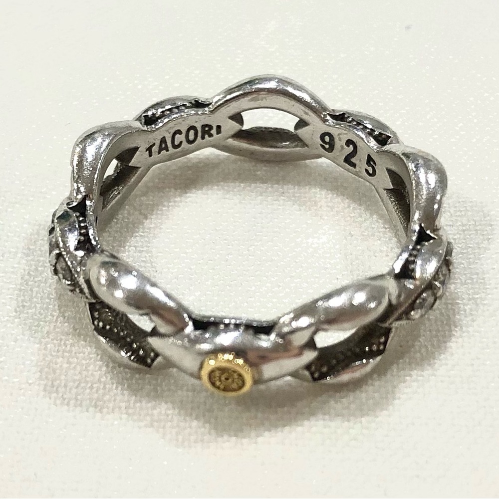 Gorgeous Tacori Ring -925 with small diamond accents